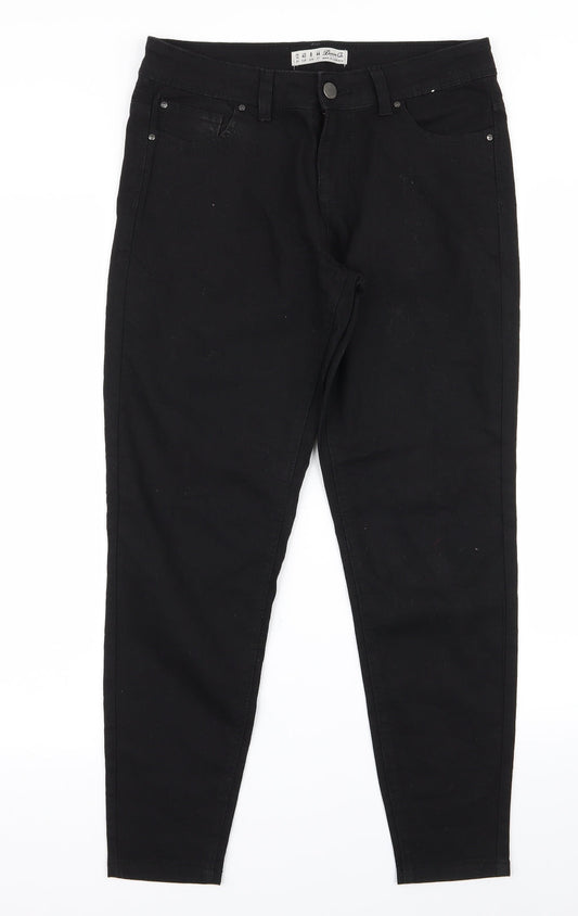 Primark Womens Black   Trousers  Size 12 L23 in