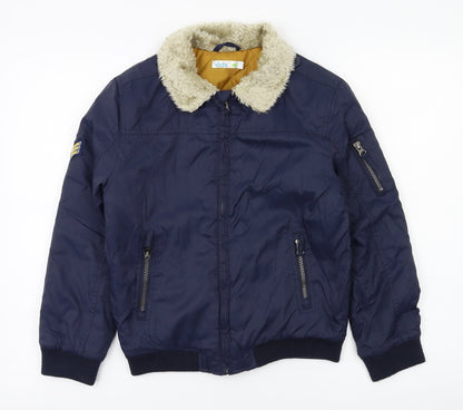 M&Co Boys Blue   Bomber Jacket Coat