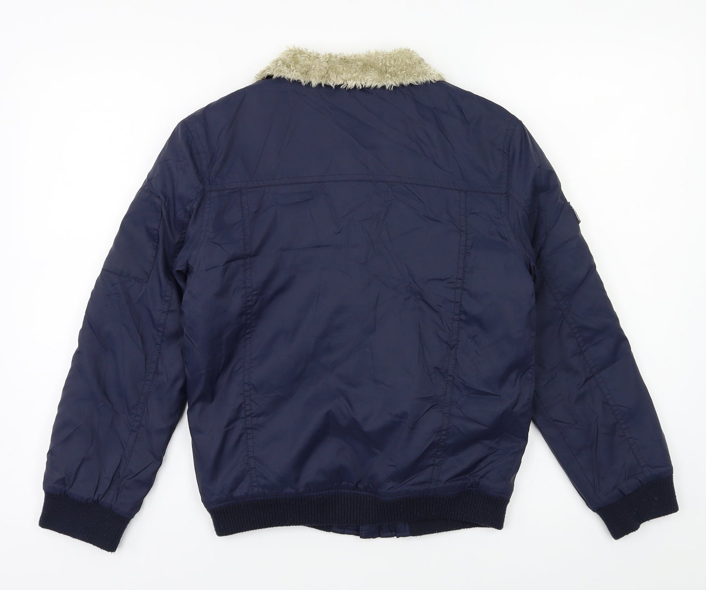 M&Co Boys Blue   Bomber Jacket Coat