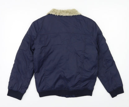 M&Co Boys Blue   Bomber Jacket Coat