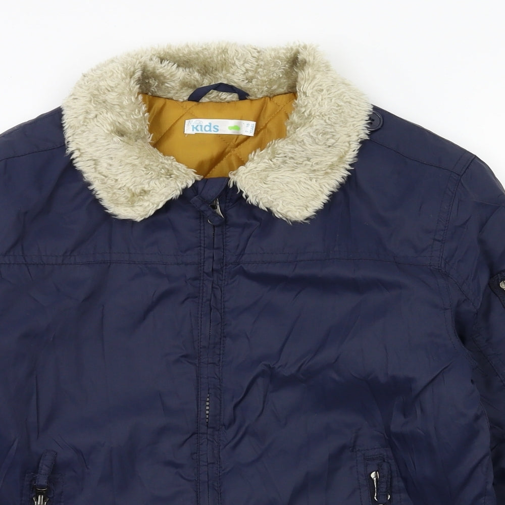 M&Co Boys Blue   Bomber Jacket Coat