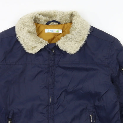 M&Co Boys Blue   Bomber Jacket Coat