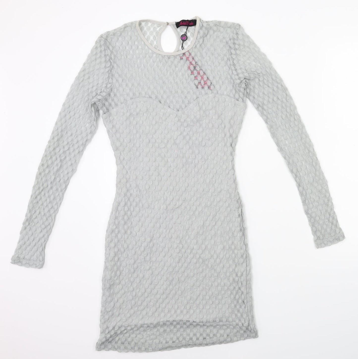 Motel Rocks Womens Grey  Lace Bodycon  Size 12