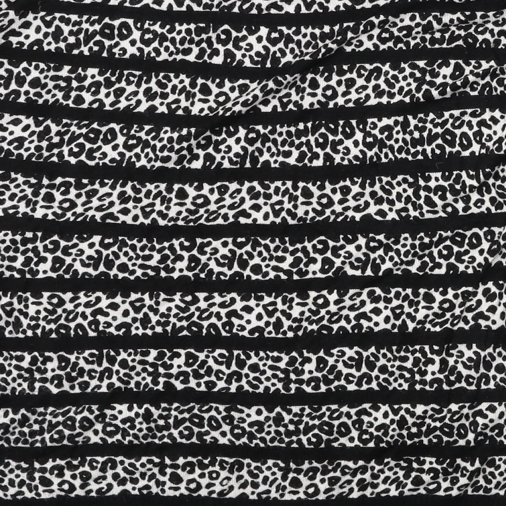 Debenhams Womens Black Animal Print  Pullover Jumper Size 12