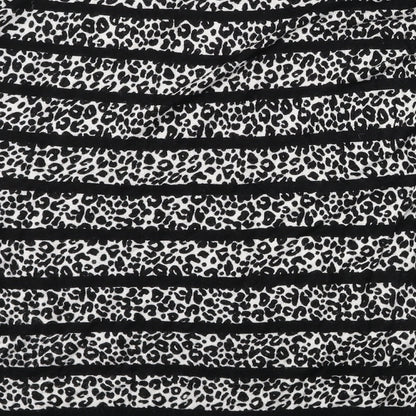 Debenhams Womens Black Animal Print  Pullover Jumper Size 12