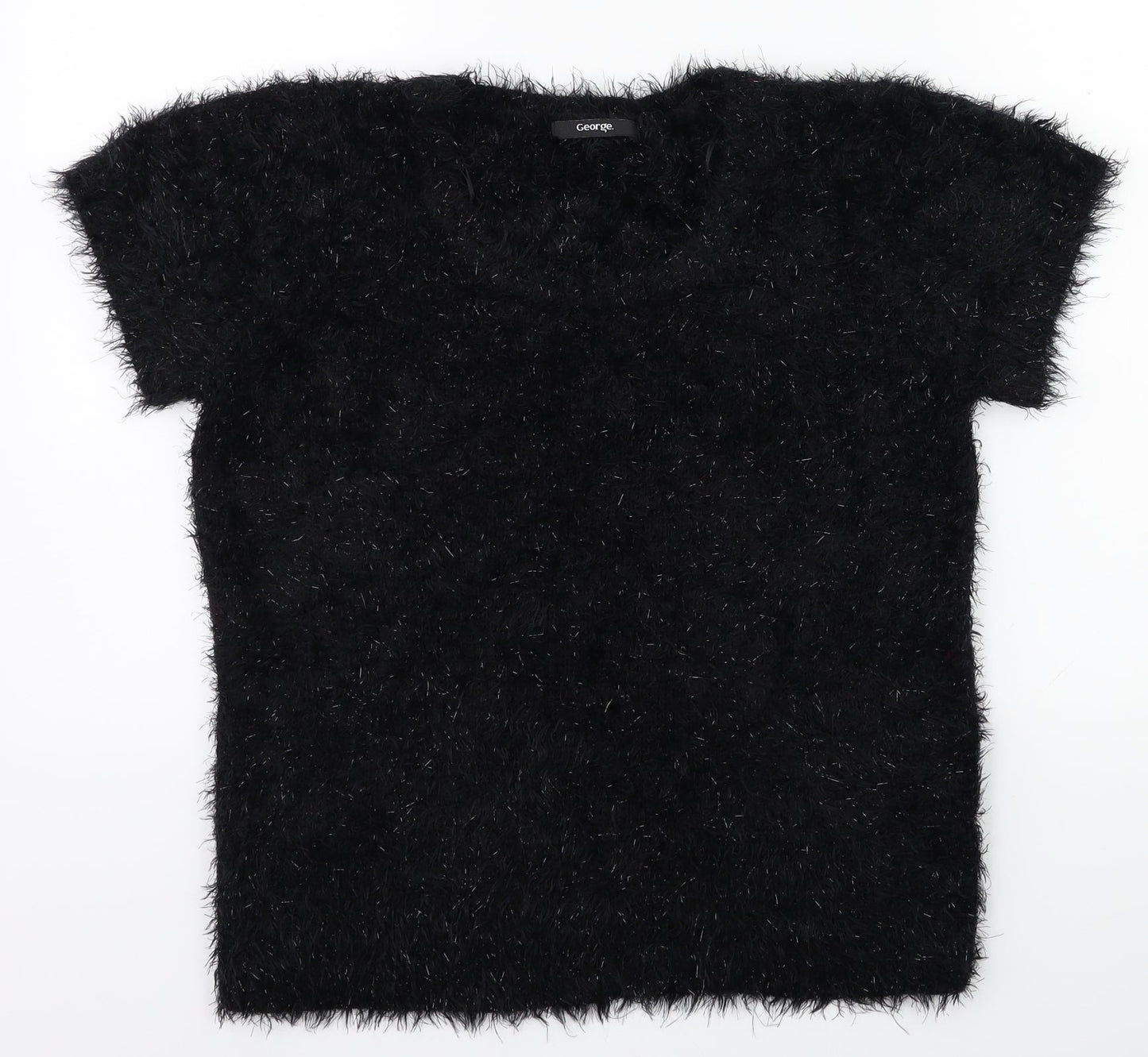 George Womens Black   Basic T-Shirt Size 12