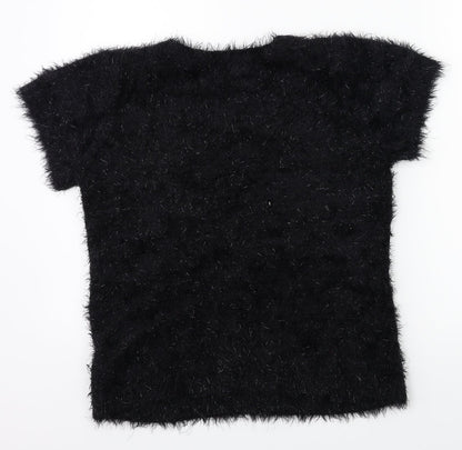 George Womens Black   Basic T-Shirt Size 12