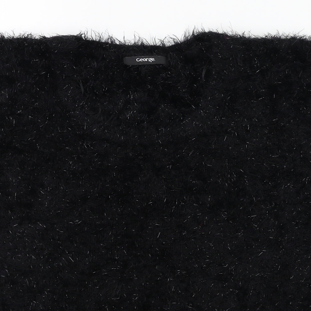 George Womens Black   Basic T-Shirt Size 12