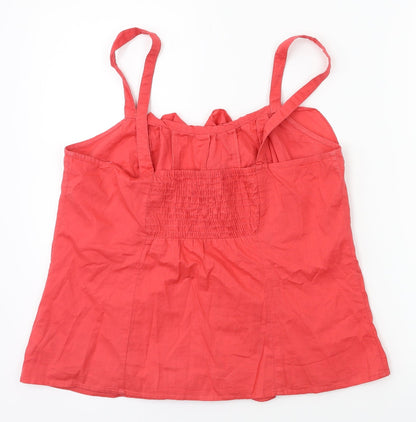 Womens UK Size 12 NEXT Red Basic T-Shirt