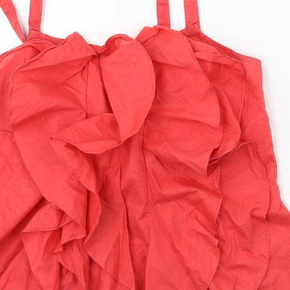 Womens UK Size 12 NEXT Red Basic T-Shirt