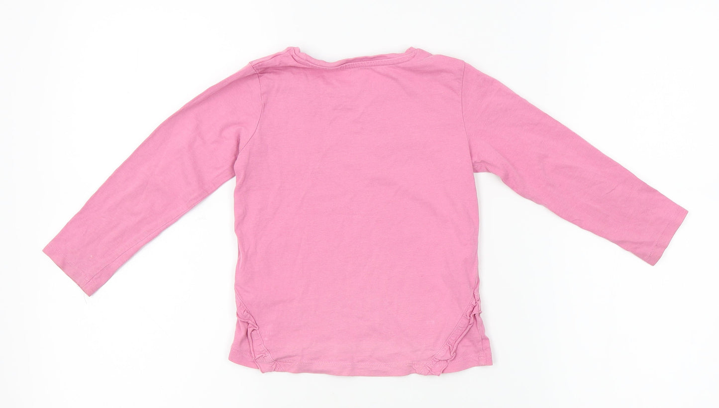 Matalan Girls Pink   Basic T-Shirt Size 3-4 Years