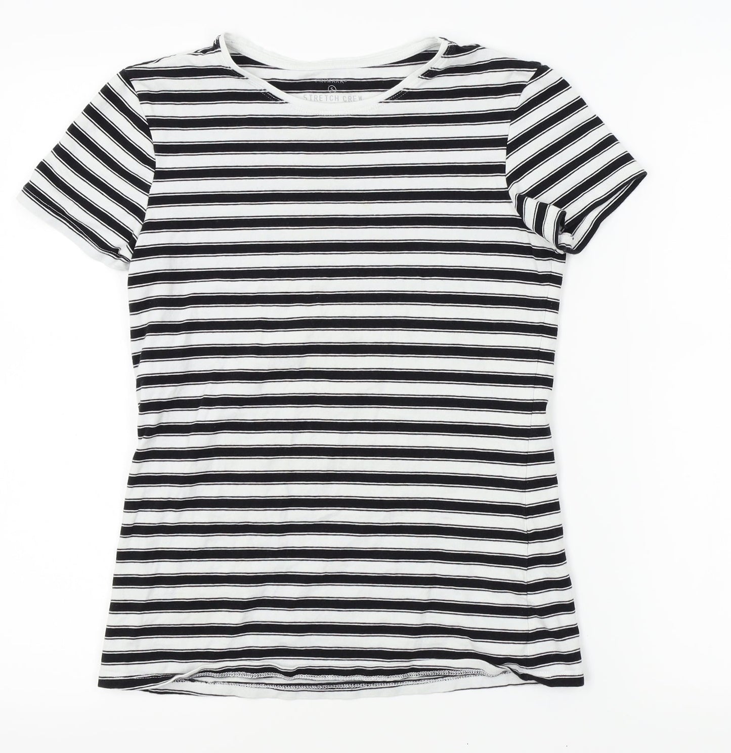 Primark Womens White Striped  Basic T-Shirt Size S