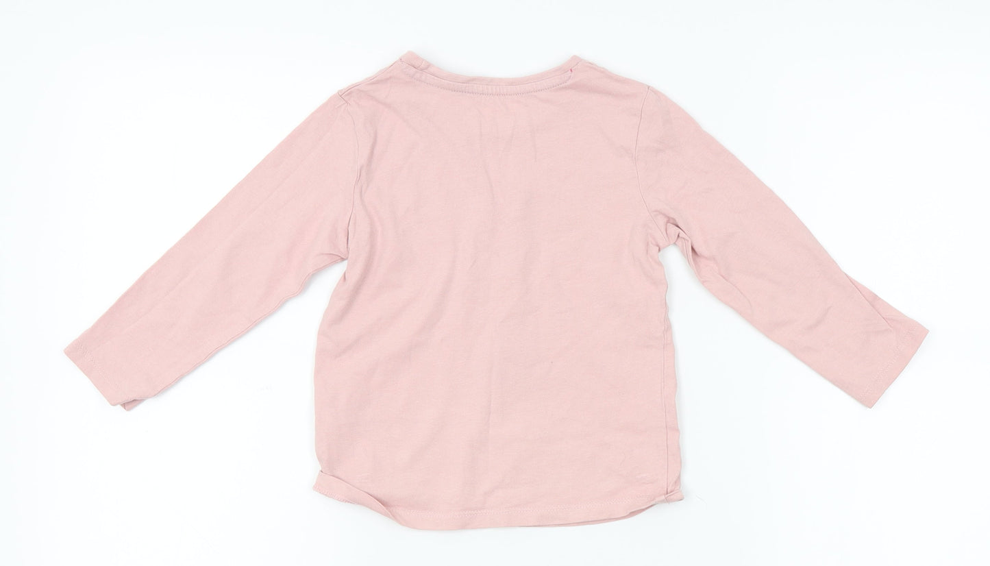 Matalan Girls Pink   Top Pyjama Top Size 3-4 Years  - Unicorn