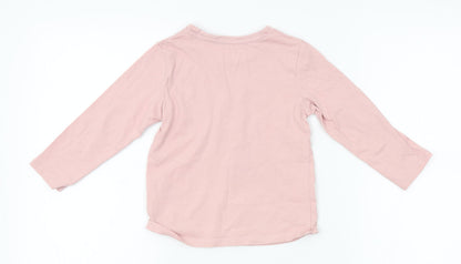Matalan Girls Pink   Top Pyjama Top Size 3-4 Years  - Unicorn