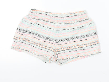 F&F Girls Grey Fair Isle   Sleep Shorts Size 8-9 Years  - elastic waist
