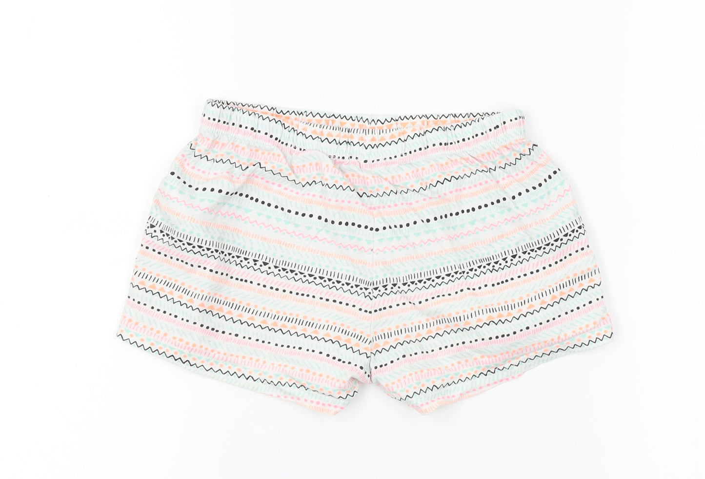 F&F Girls Grey Fair Isle   Sleep Shorts Size 8-9 Years  - elastic waist