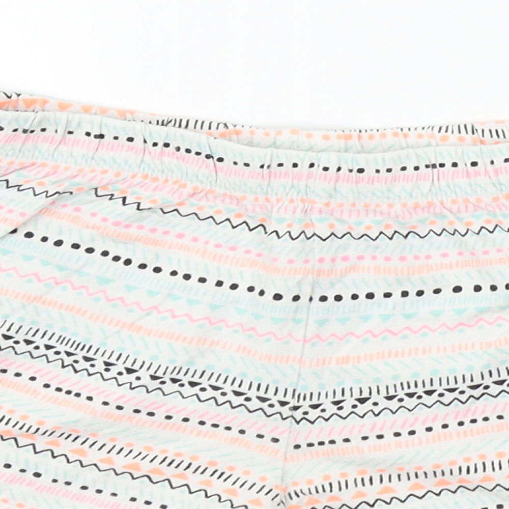 F&F Girls Grey Fair Isle   Sleep Shorts Size 8-9 Years  - elastic waist