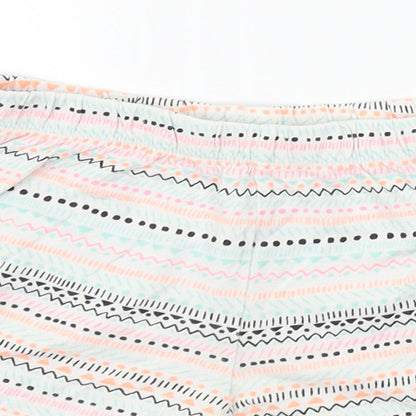 F&F Girls Grey Fair Isle   Sleep Shorts Size 8-9 Years  - elastic waist