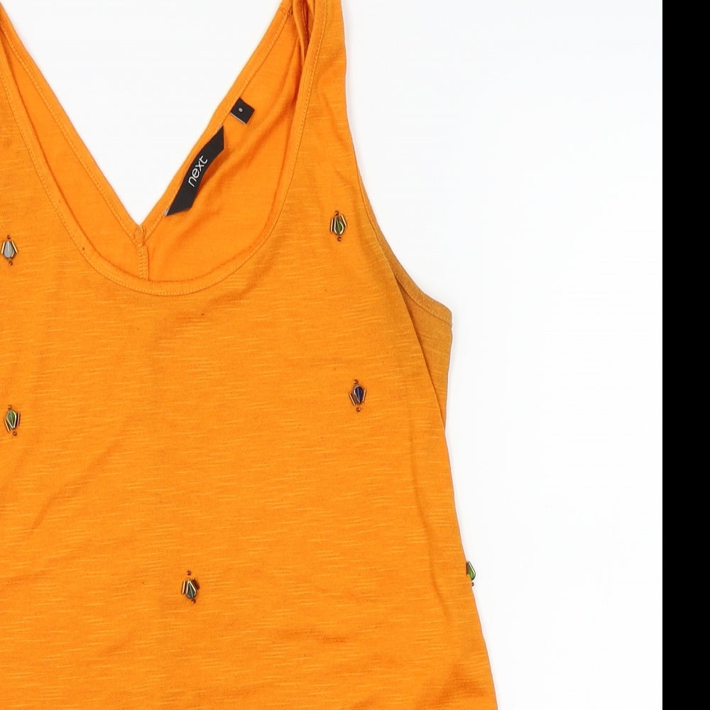 Womens UK Size 8 NEXT Orange Basic Tank