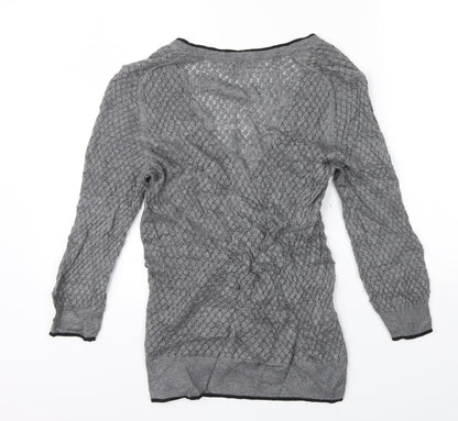 H&M Womens Grey   Cardigan Jumper Size S