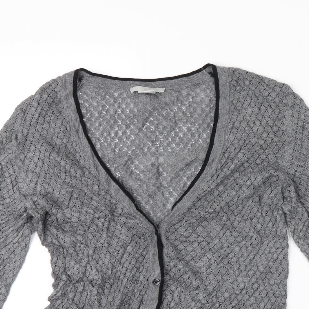 H&M Womens Grey   Cardigan Jumper Size S