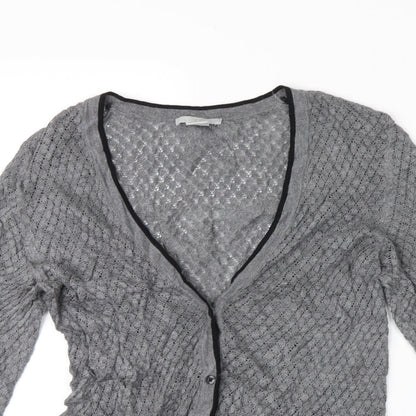 H&M Womens Grey   Cardigan Jumper Size S