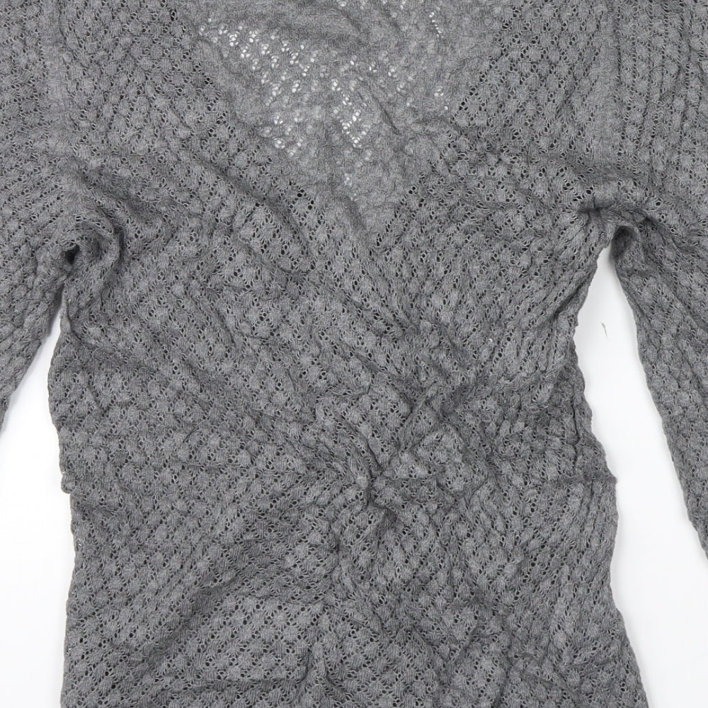 H&M Womens Grey   Cardigan Jumper Size S