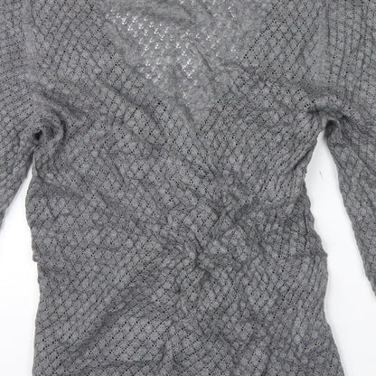 H&M Womens Grey   Cardigan Jumper Size S