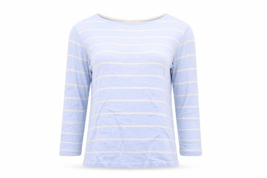 Marks & Spencer Womens Blue Striped  Pullover Jumper Size 14