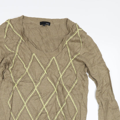 Next Womens Beige   Pullover Jumper Size 14