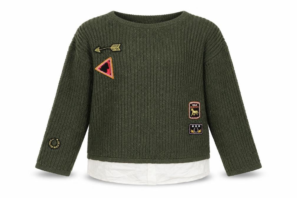 Marks & Spencer Girls Green   Pullover Jumper Size 6-7 Years  - shirt bottom