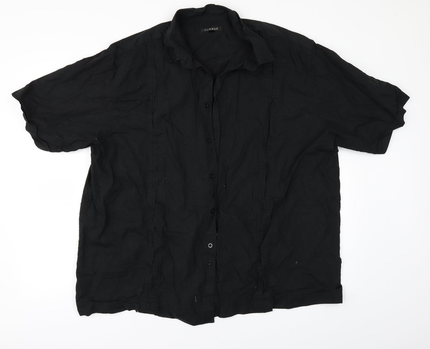 George Mens Black    Button-Up Size 2XL