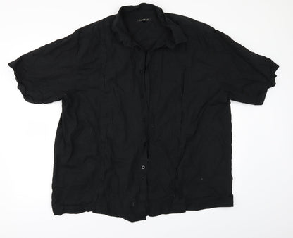 George Mens Black    Button-Up Size 2XL