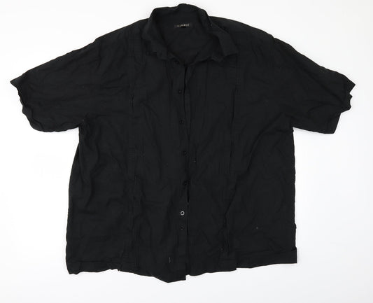 George Mens Black    Button-Up Size 2XL