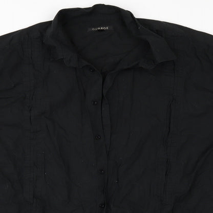 George Mens Black    Button-Up Size 2XL