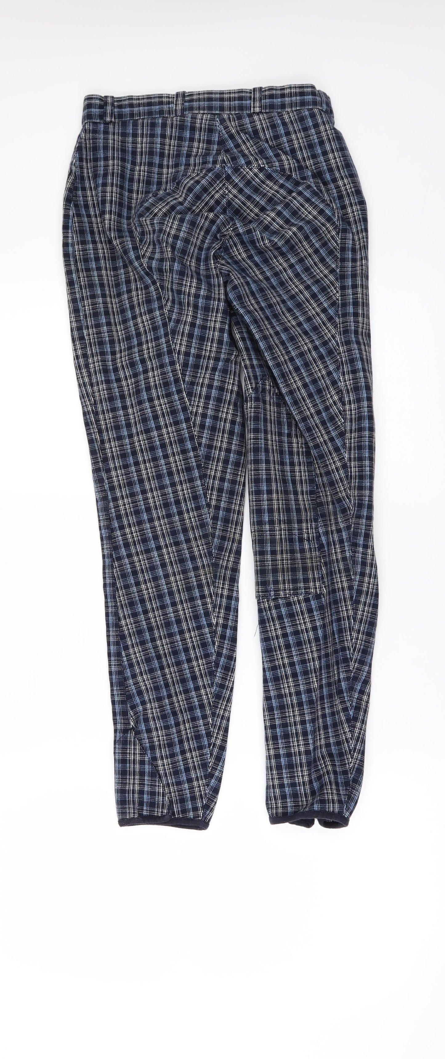 EILLEEN DOUGLAS Girls Blue Check  Jegging Trousers Size M - Jodhpurs