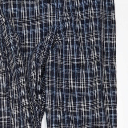 EILLEEN DOUGLAS Girls Blue Check  Jegging Trousers Size M - Jodhpurs