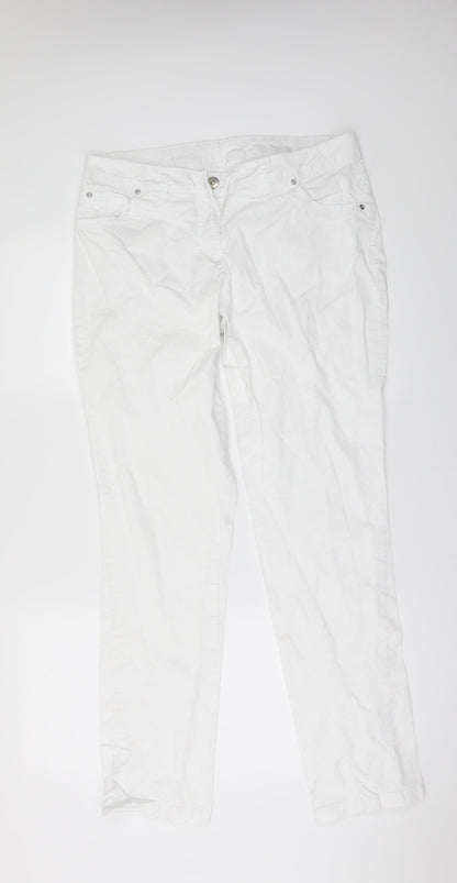 JOBSTYLE Womens White  Denim Skinny Jeans Size M L31 in