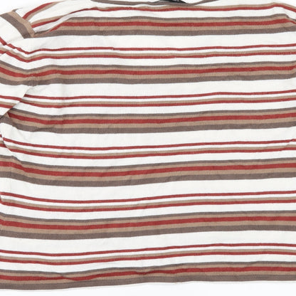 Dorothy Perkins Womens White Striped  Pullover Jumper Size 14