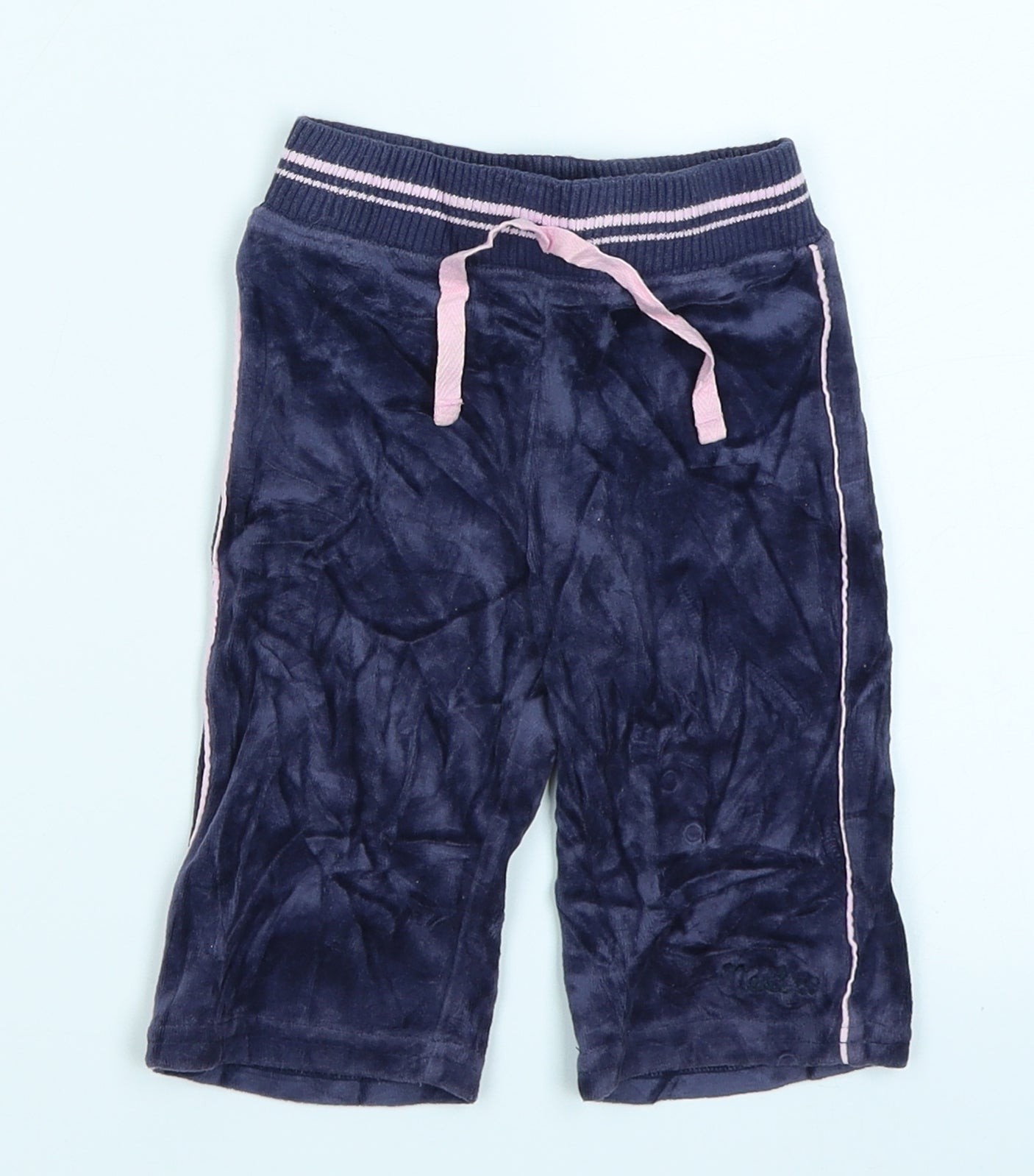 NEXT Girls Purple  Velour Jogger Trousers Size 3-6 Months