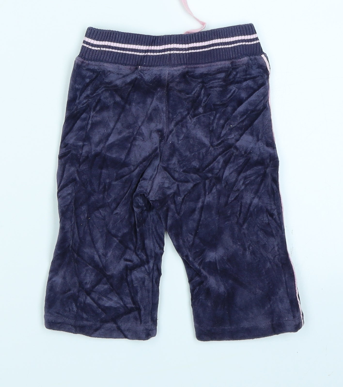 NEXT Girls Purple  Velour Jogger Trousers Size 3-6 Months