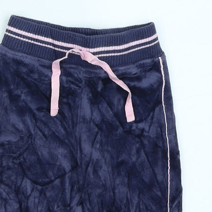 NEXT Girls Purple  Velour Jogger Trousers Size 3-6 Months