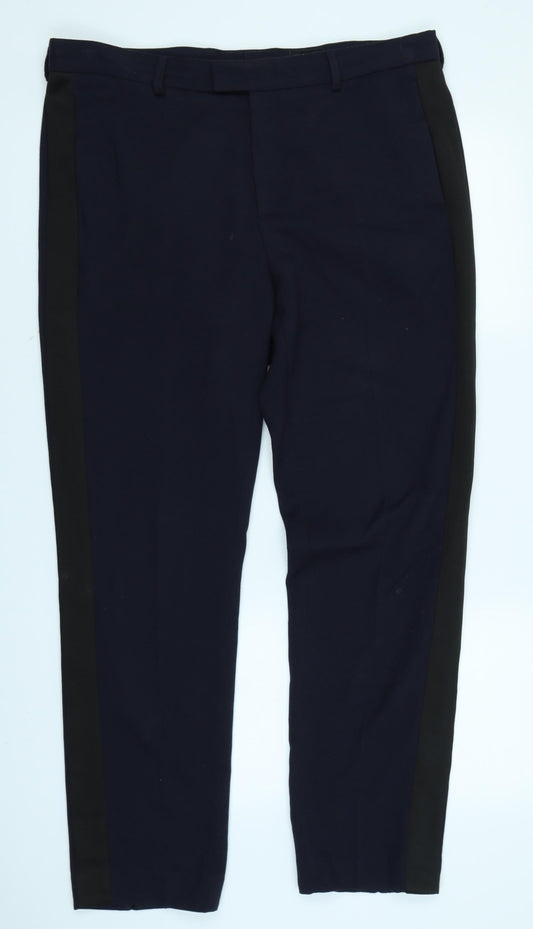 H&M Mens Blue   Trousers  Size 38 in L28 in