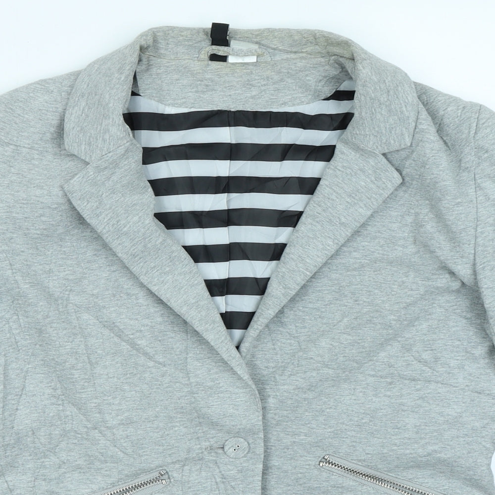 Divided Womens Grey   Jacket Blazer Size 12