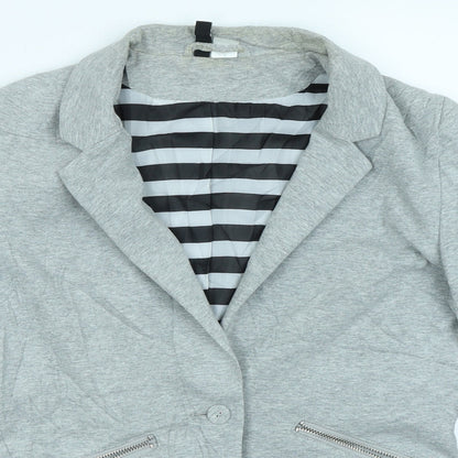 Divided Womens Grey   Jacket Blazer Size 12