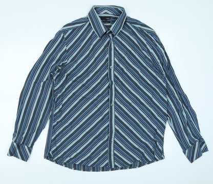 Mens UK Size XL NEXT Blue  Button-Up Long Sleeve Casual Shirt