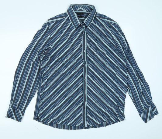 Mens UK Size XL NEXT Blue  Button-Up Long Sleeve Casual Shirt
