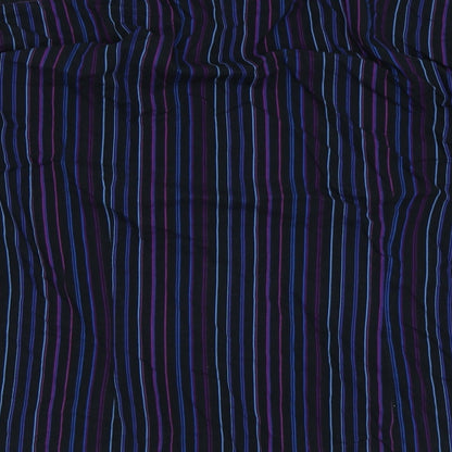 George Mens Purple Striped   Button-Up Size 17