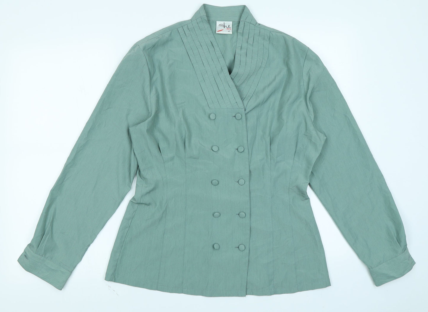 SHE Womens Green   Basic Blouse Size 12