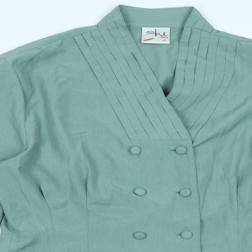 SHE Womens Green   Basic Blouse Size 12